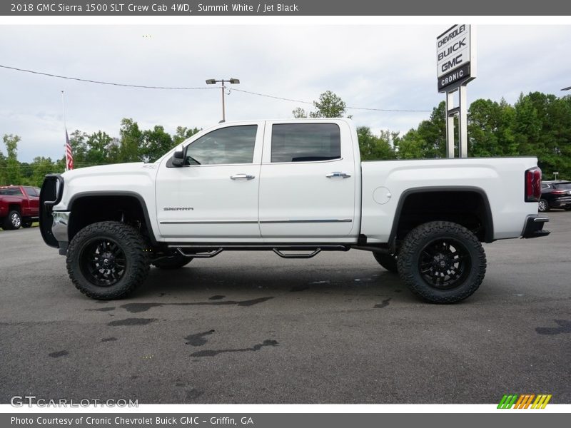 Summit White / Jet Black 2018 GMC Sierra 1500 SLT Crew Cab 4WD