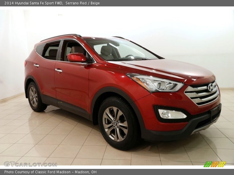 Serrano Red / Beige 2014 Hyundai Santa Fe Sport FWD