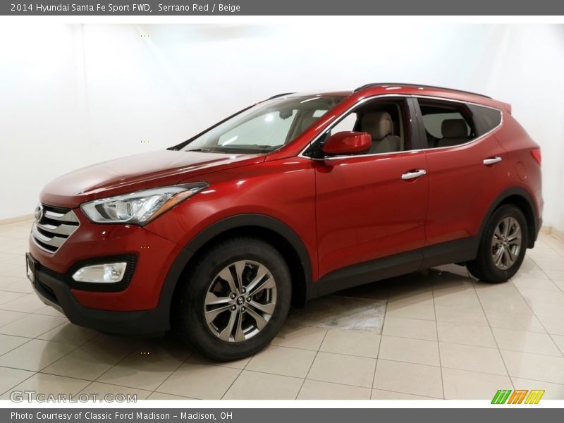 Serrano Red / Beige 2014 Hyundai Santa Fe Sport FWD