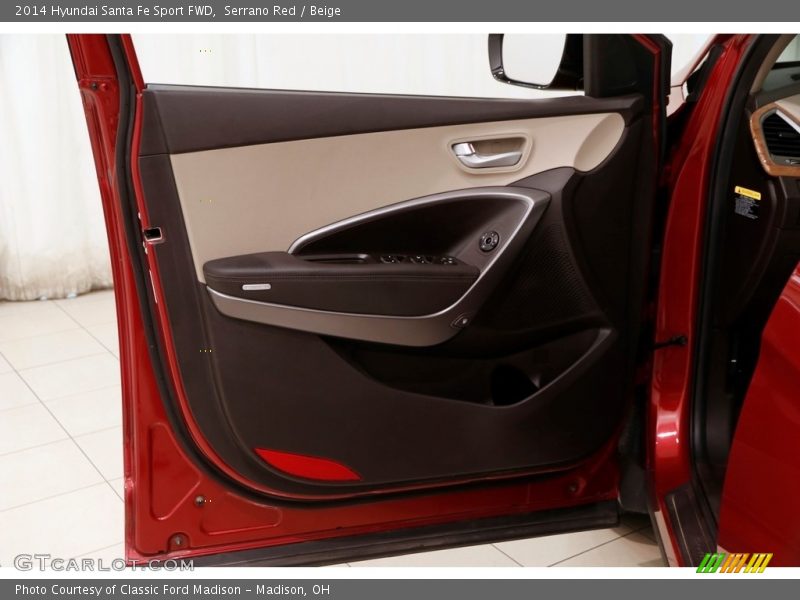 Serrano Red / Beige 2014 Hyundai Santa Fe Sport FWD
