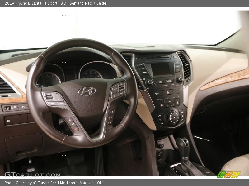 Serrano Red / Beige 2014 Hyundai Santa Fe Sport FWD
