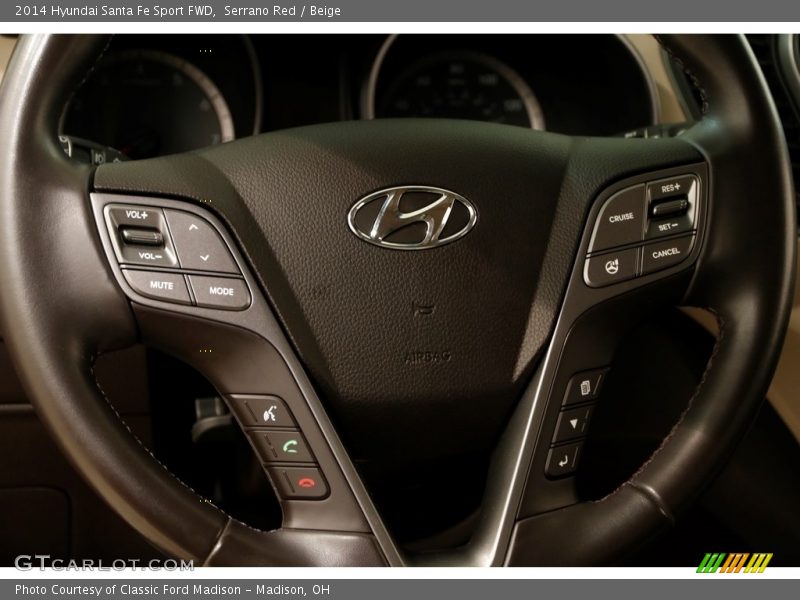Serrano Red / Beige 2014 Hyundai Santa Fe Sport FWD