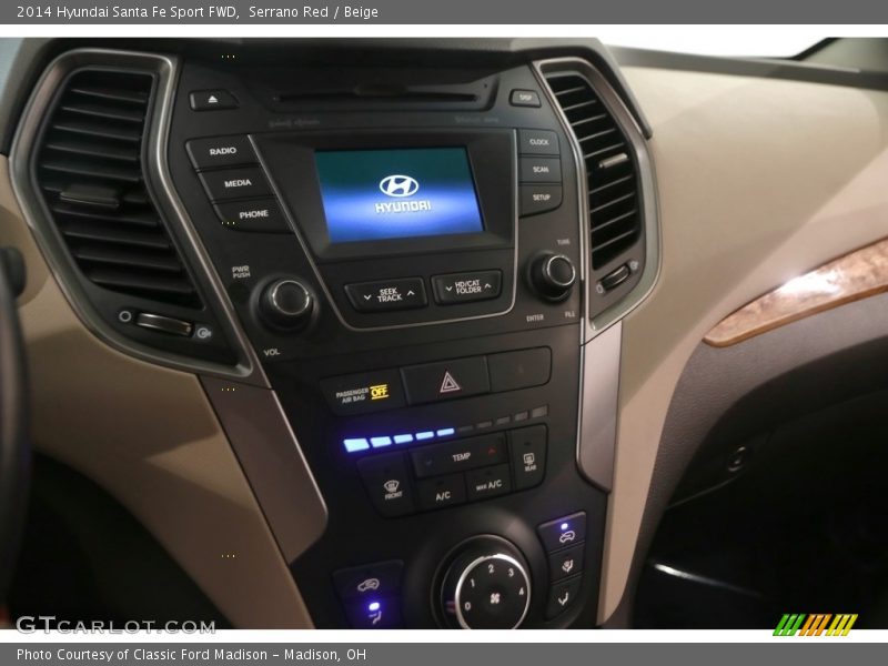 Serrano Red / Beige 2014 Hyundai Santa Fe Sport FWD
