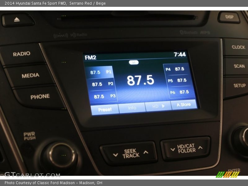 Serrano Red / Beige 2014 Hyundai Santa Fe Sport FWD