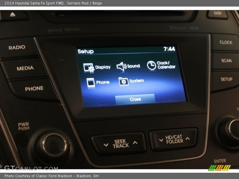 Serrano Red / Beige 2014 Hyundai Santa Fe Sport FWD