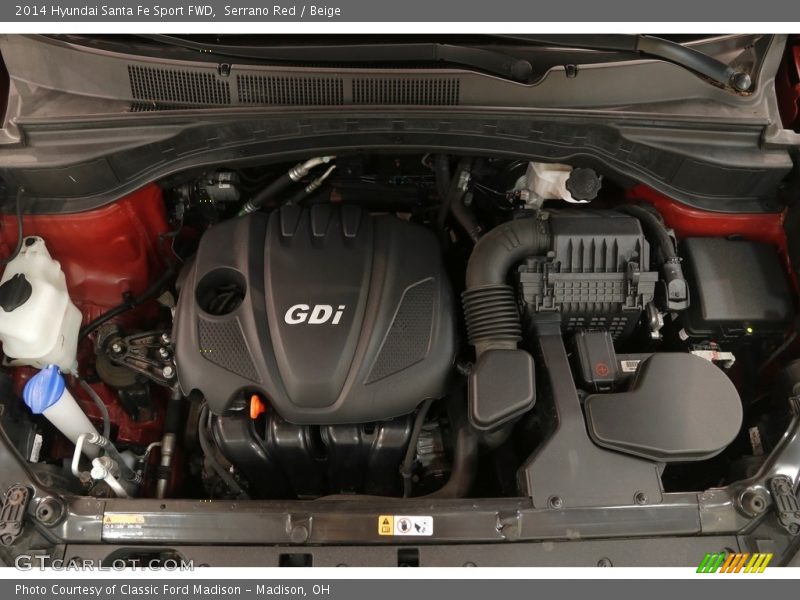Serrano Red / Beige 2014 Hyundai Santa Fe Sport FWD