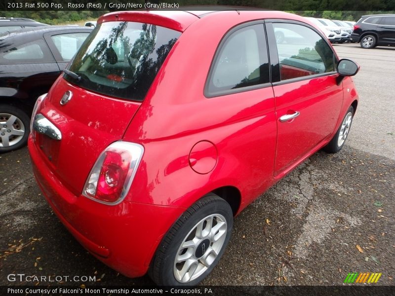Rosso (Red) / Grigio/Nero (Gray/Black) 2013 Fiat 500 Pop