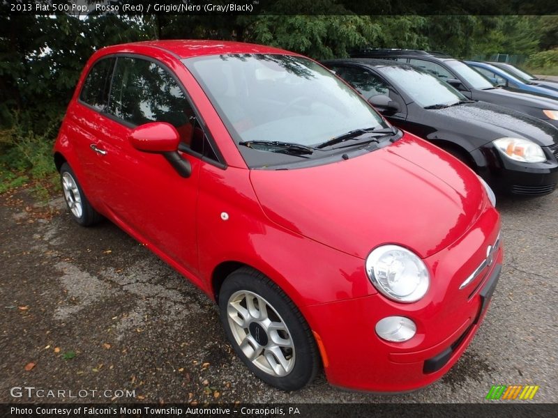 Rosso (Red) / Grigio/Nero (Gray/Black) 2013 Fiat 500 Pop