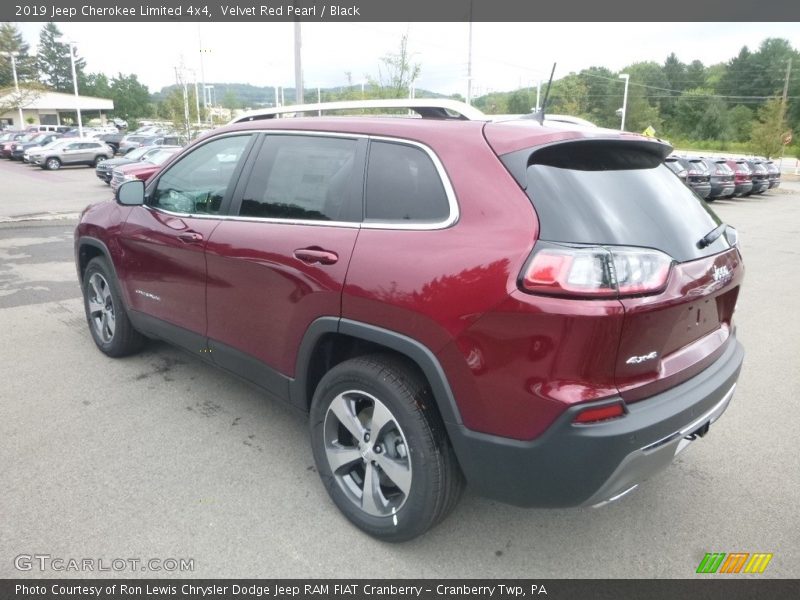 Velvet Red Pearl / Black 2019 Jeep Cherokee Limited 4x4