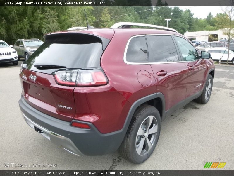 Velvet Red Pearl / Black 2019 Jeep Cherokee Limited 4x4