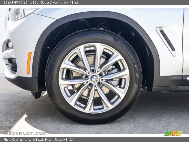 Glacier Silver Metallic / Black 2019 BMW X3 sDrive30i
