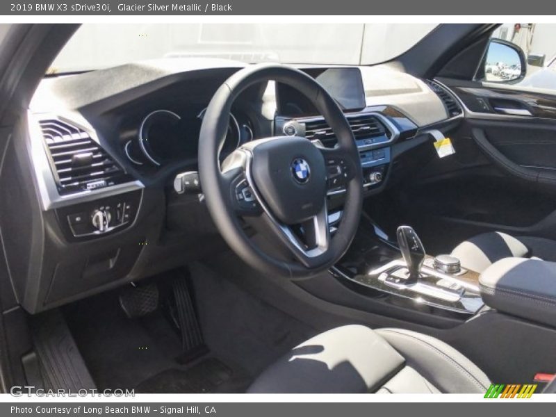 Glacier Silver Metallic / Black 2019 BMW X3 sDrive30i