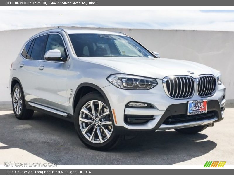 Glacier Silver Metallic / Black 2019 BMW X3 sDrive30i