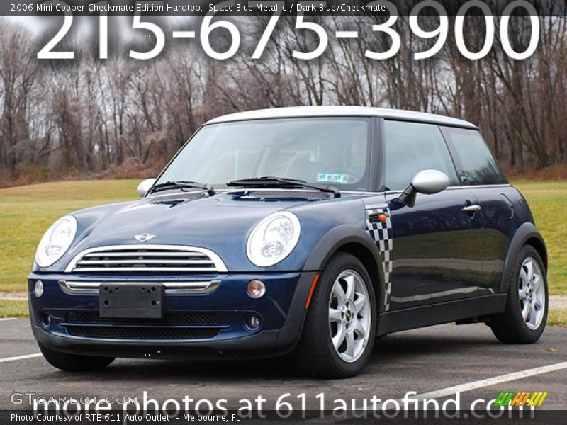 Space Blue Metallic / Dark Blue/Checkmate 2006 Mini Cooper Checkmate Edition Hardtop