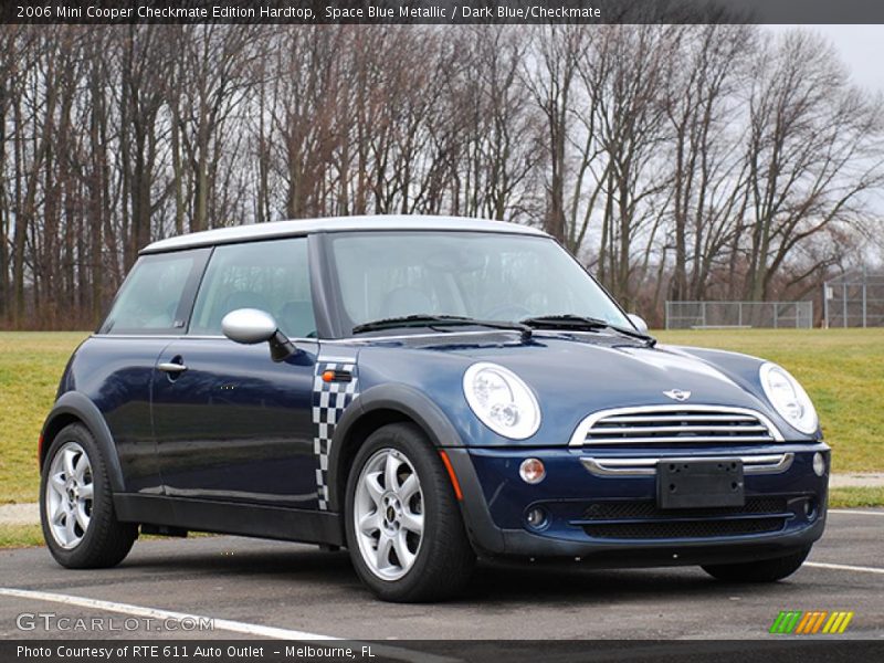 Space Blue Metallic / Dark Blue/Checkmate 2006 Mini Cooper Checkmate Edition Hardtop