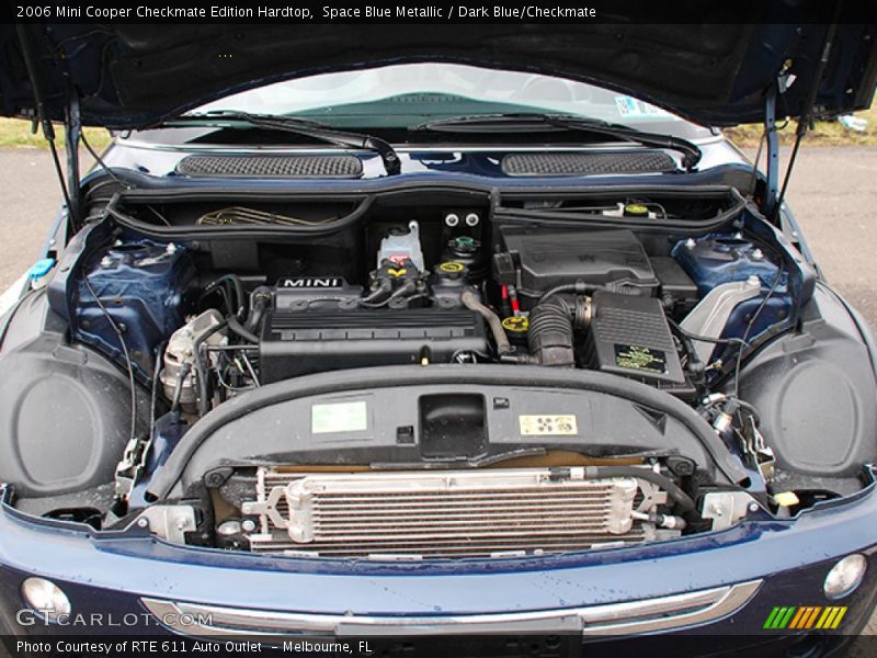 Space Blue Metallic / Dark Blue/Checkmate 2006 Mini Cooper Checkmate Edition Hardtop