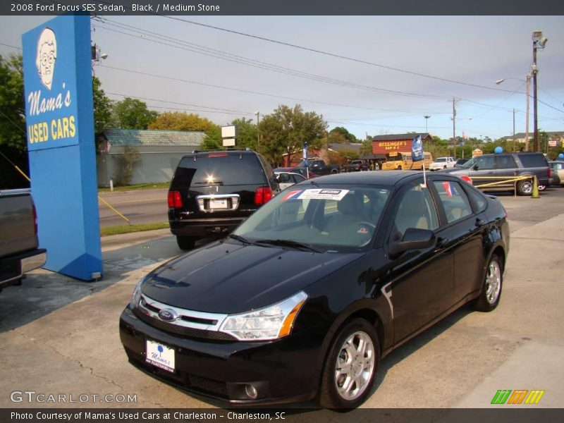 Black / Medium Stone 2008 Ford Focus SES Sedan