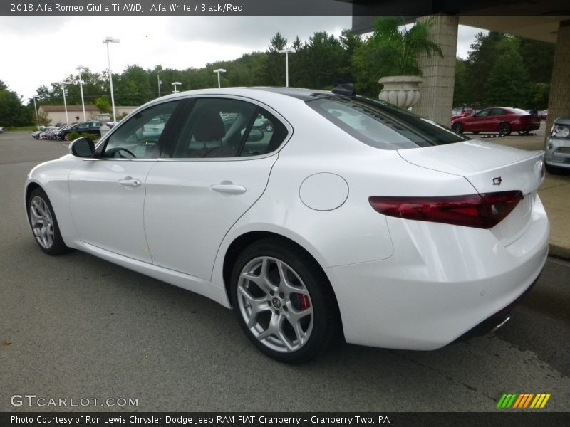 Alfa White / Black/Red 2018 Alfa Romeo Giulia Ti AWD