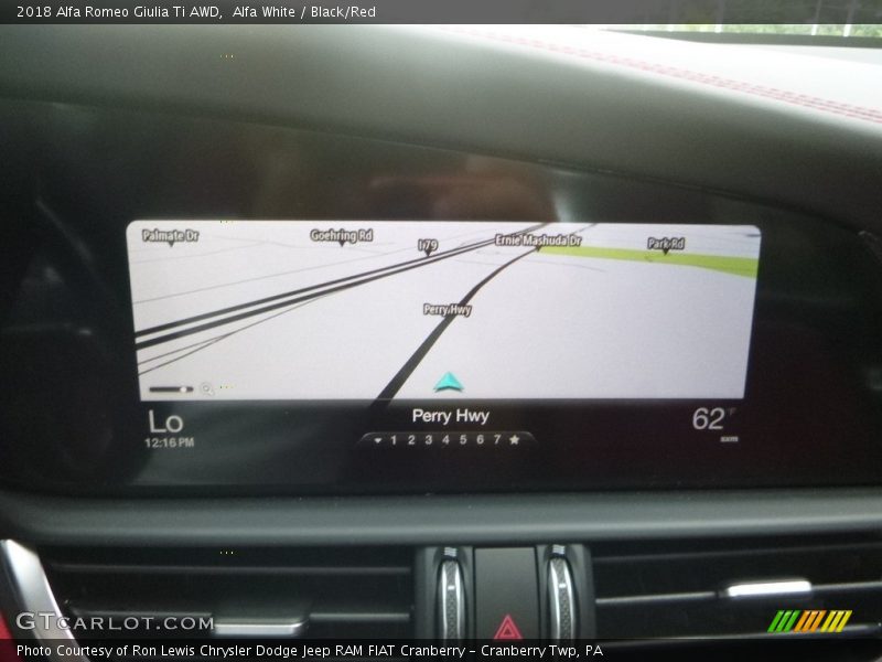 Alfa White / Black/Red 2018 Alfa Romeo Giulia Ti AWD