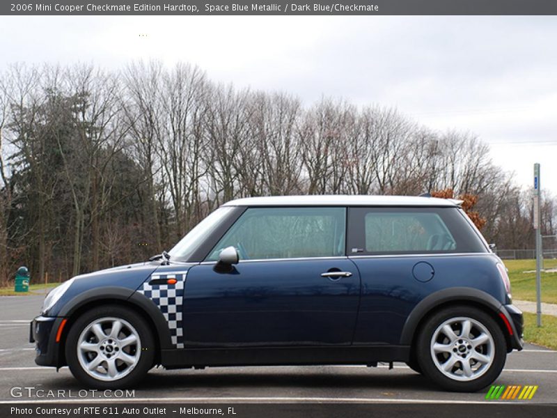 Space Blue Metallic / Dark Blue/Checkmate 2006 Mini Cooper Checkmate Edition Hardtop