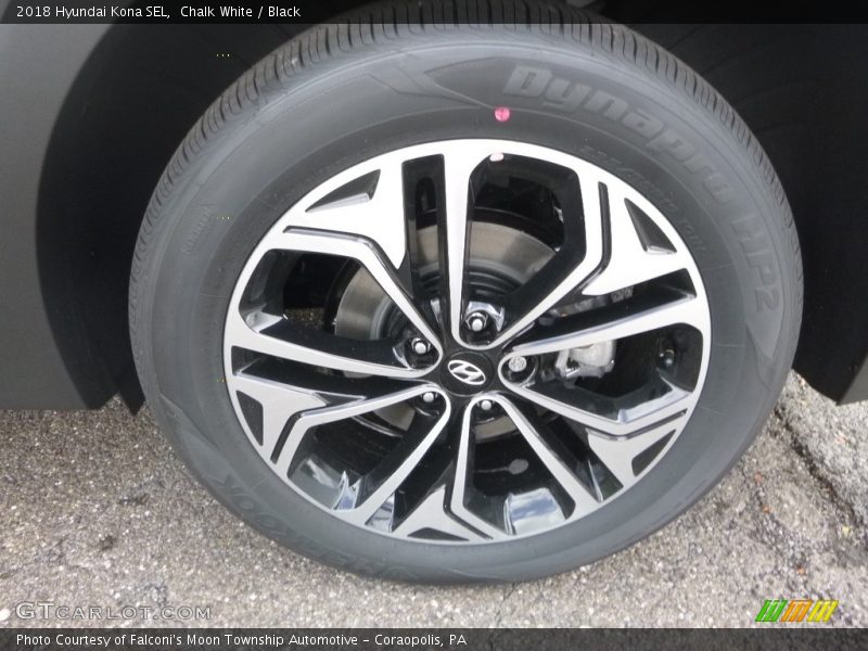 Chalk White / Black 2018 Hyundai Kona SEL