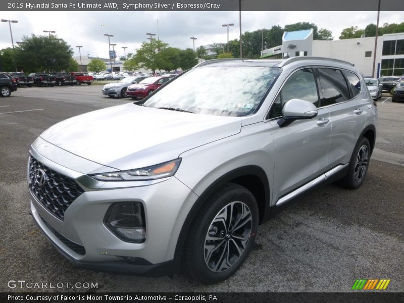 Symphony Silver / Espresso/Gray 2019 Hyundai Santa Fe Ultimate AWD