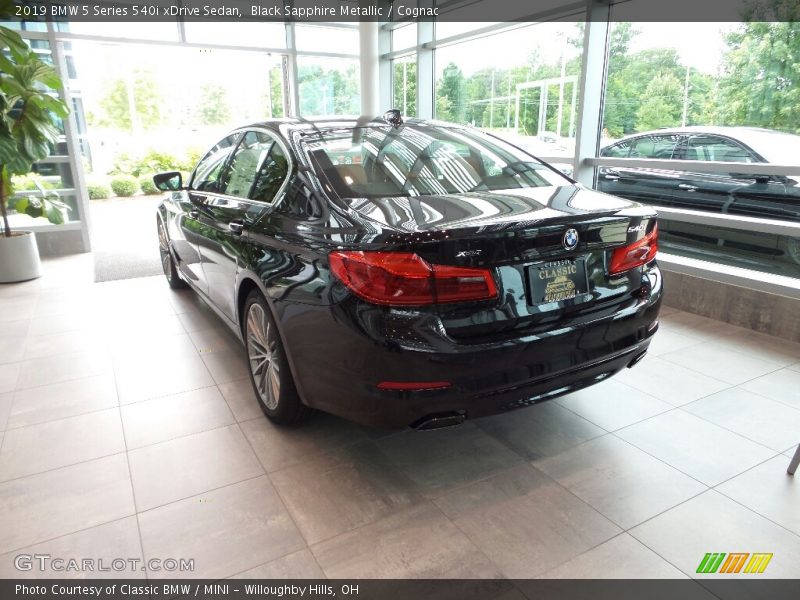 Black Sapphire Metallic / Cognac 2019 BMW 5 Series 540i xDrive Sedan