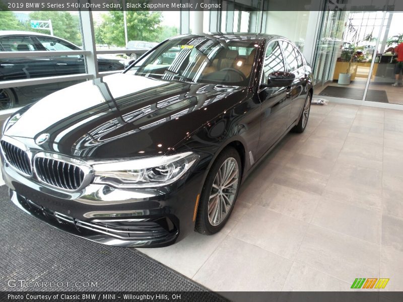 Black Sapphire Metallic / Cognac 2019 BMW 5 Series 540i xDrive Sedan