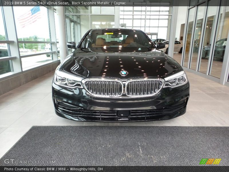 Black Sapphire Metallic / Cognac 2019 BMW 5 Series 540i xDrive Sedan