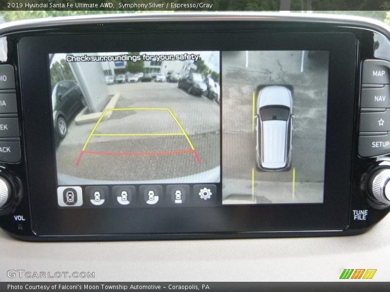Symphony Silver / Espresso/Gray 2019 Hyundai Santa Fe Ultimate AWD