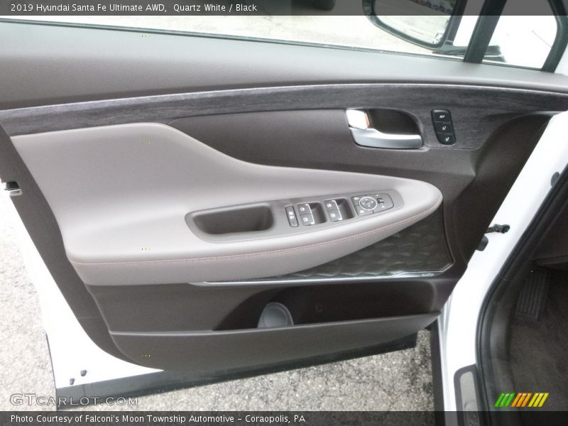Quartz White / Black 2019 Hyundai Santa Fe Ultimate AWD