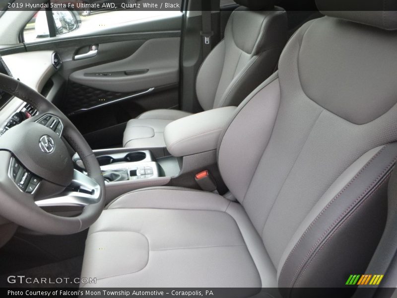 Quartz White / Black 2019 Hyundai Santa Fe Ultimate AWD