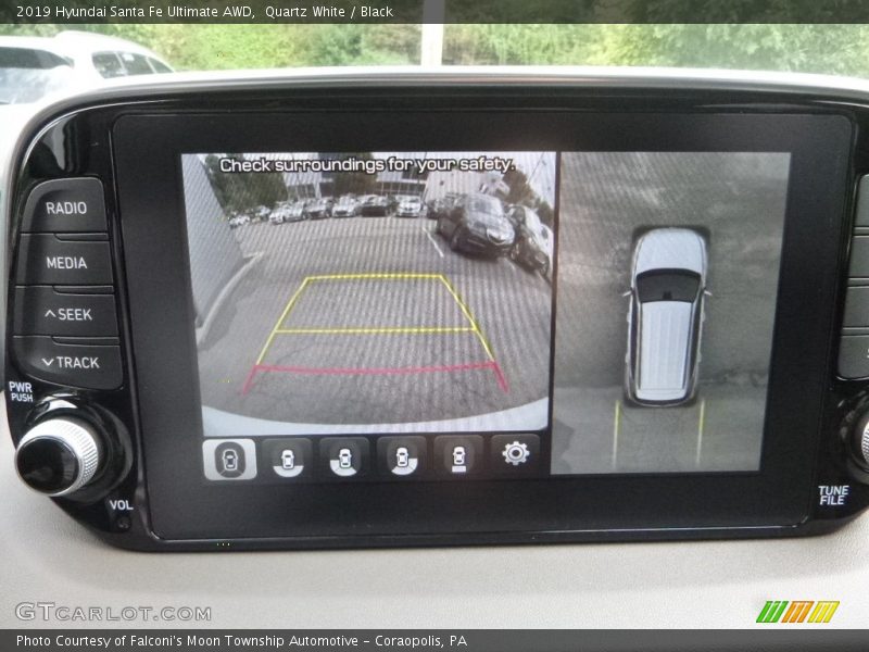 Quartz White / Black 2019 Hyundai Santa Fe Ultimate AWD