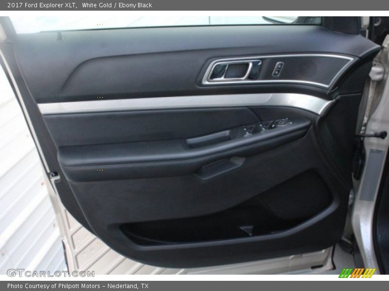 White Gold / Ebony Black 2017 Ford Explorer XLT