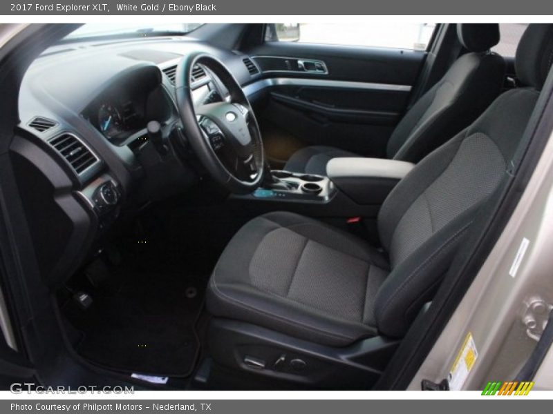 White Gold / Ebony Black 2017 Ford Explorer XLT