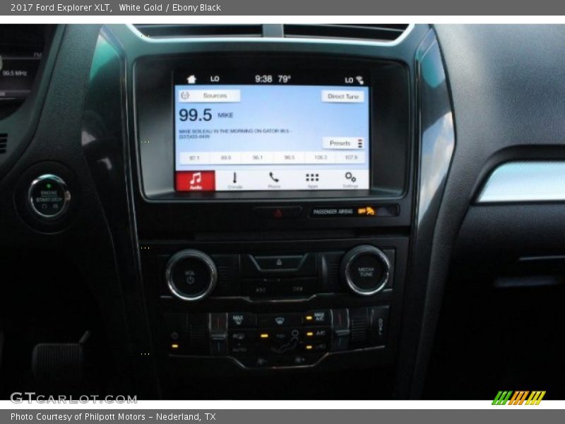 White Gold / Ebony Black 2017 Ford Explorer XLT