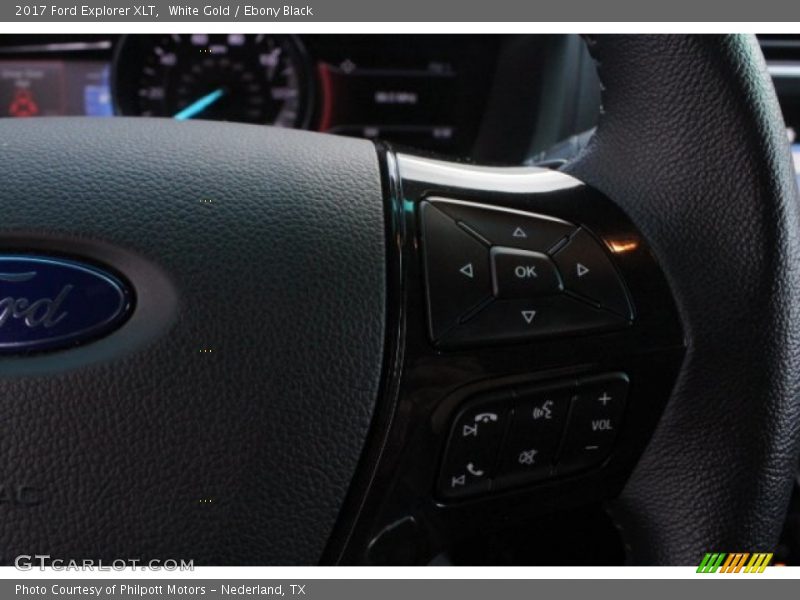 White Gold / Ebony Black 2017 Ford Explorer XLT
