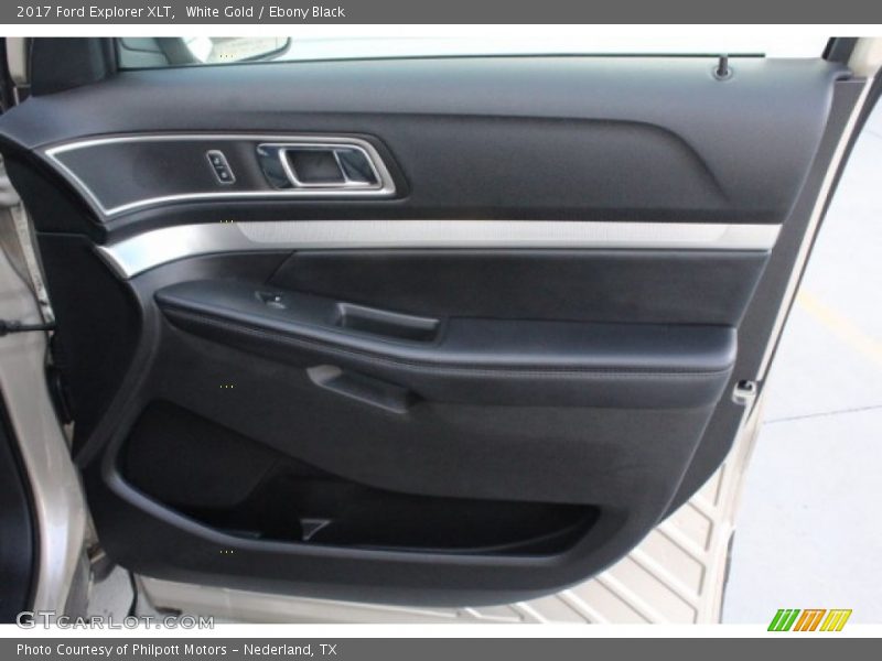 White Gold / Ebony Black 2017 Ford Explorer XLT