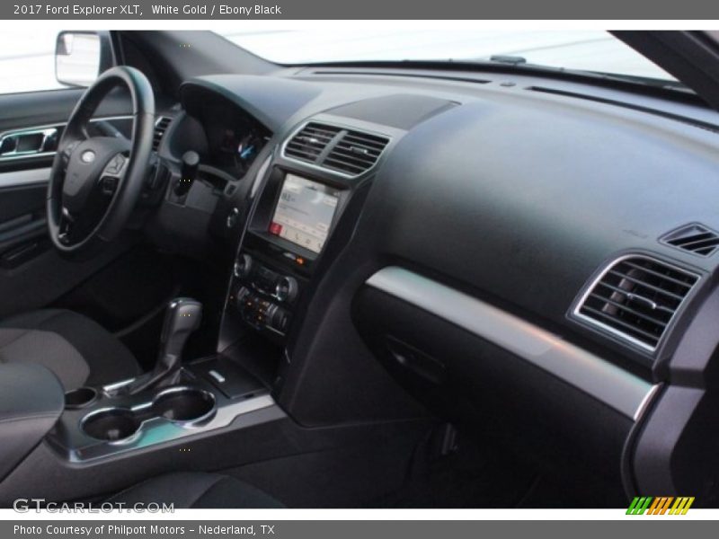 White Gold / Ebony Black 2017 Ford Explorer XLT
