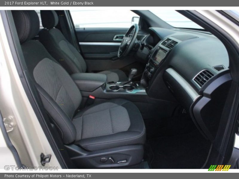 White Gold / Ebony Black 2017 Ford Explorer XLT