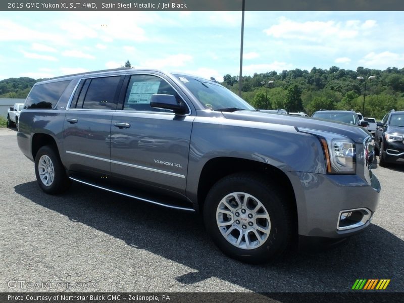 Satin Steel Metallic / Jet Black 2019 GMC Yukon XL SLT 4WD