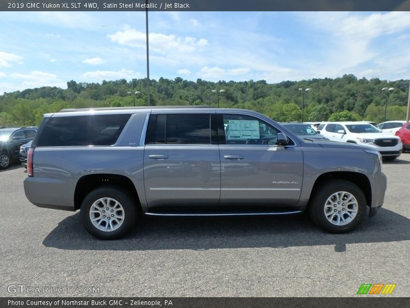 Satin Steel Metallic / Jet Black 2019 GMC Yukon XL SLT 4WD