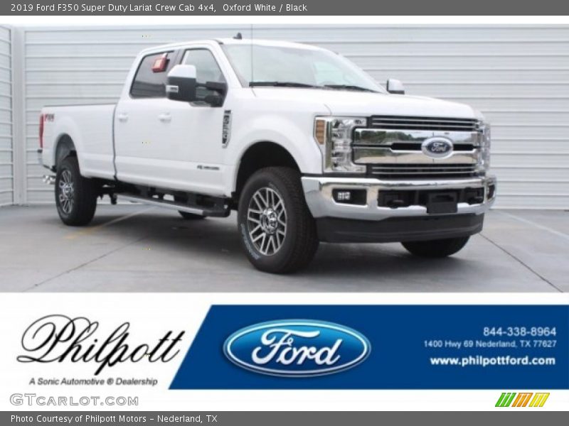 Oxford White / Black 2019 Ford F350 Super Duty Lariat Crew Cab 4x4