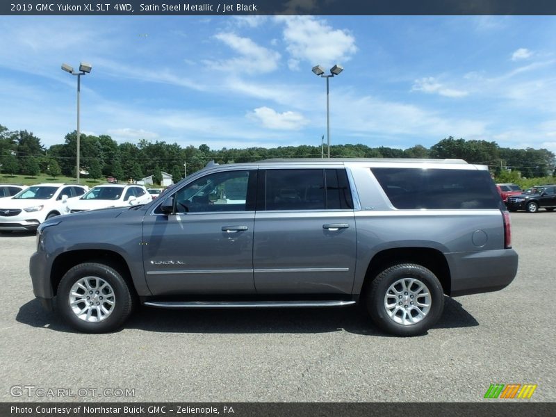 Satin Steel Metallic / Jet Black 2019 GMC Yukon XL SLT 4WD