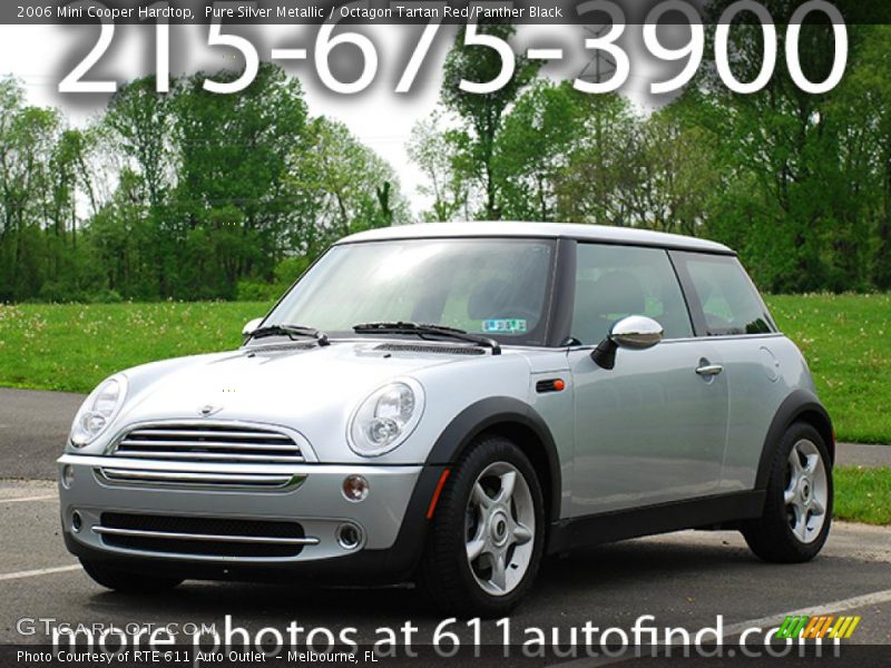 Pure Silver Metallic / Octagon Tartan Red/Panther Black 2006 Mini Cooper Hardtop