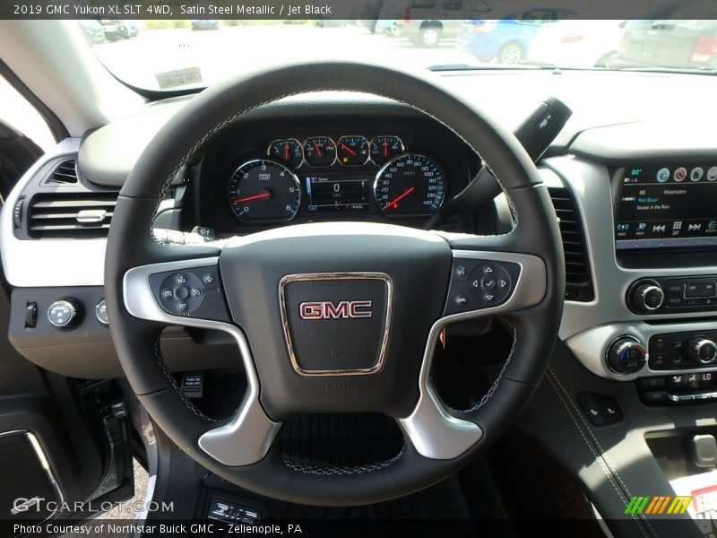 Satin Steel Metallic / Jet Black 2019 GMC Yukon XL SLT 4WD