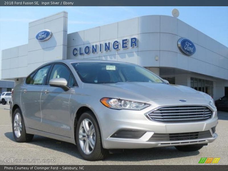 Ingot Silver / Ebony 2018 Ford Fusion SE