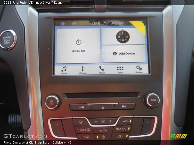 Ingot Silver / Ebony 2018 Ford Fusion SE