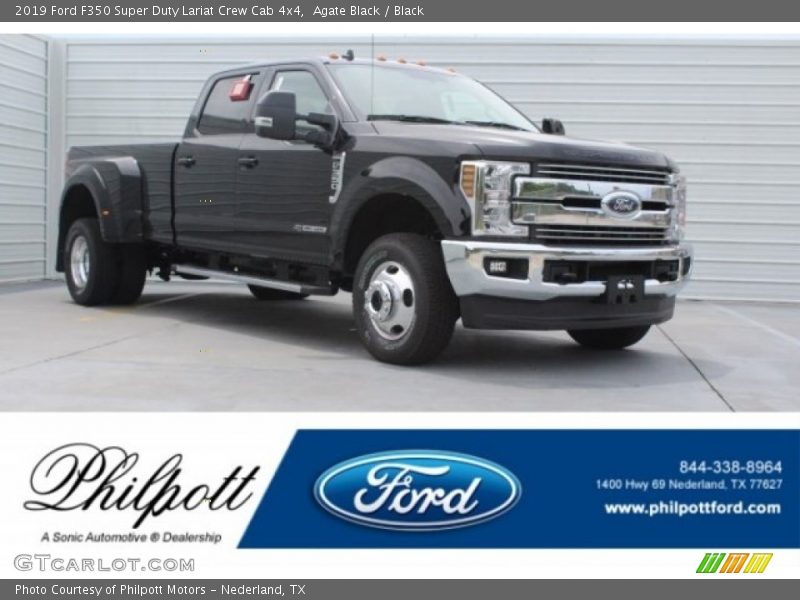 Agate Black / Black 2019 Ford F350 Super Duty Lariat Crew Cab 4x4