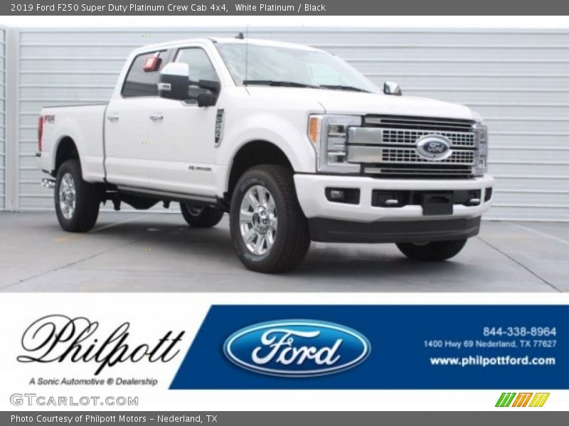 White Platinum / Black 2019 Ford F250 Super Duty Platinum Crew Cab 4x4
